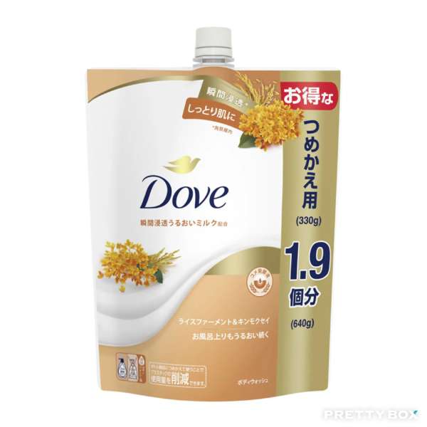 Dove Deep Moisturizing Shower Gel Refill 640g (Rice Enzyme & Osmanthus)