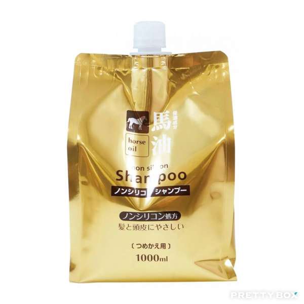 Kumano - horse oil Shampoo no sillicon -1000ml Refill