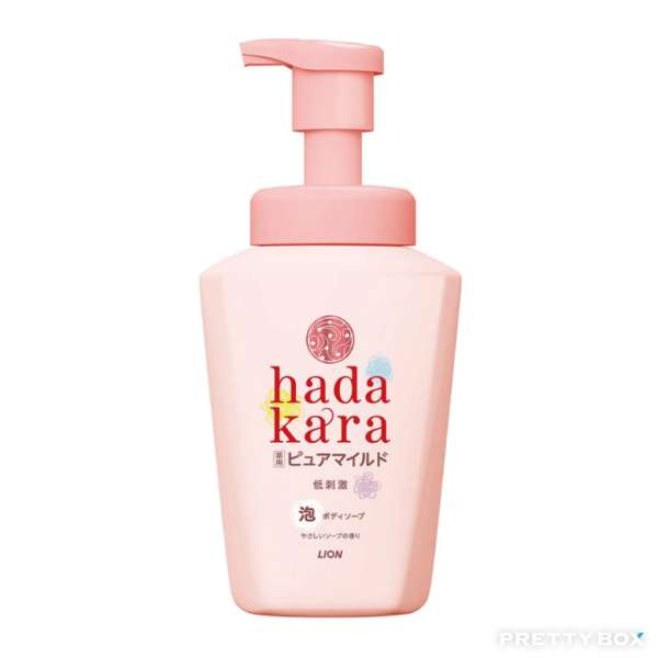 LION hadakara Moisturizing Foam Body Wash 550ml Mild Soap