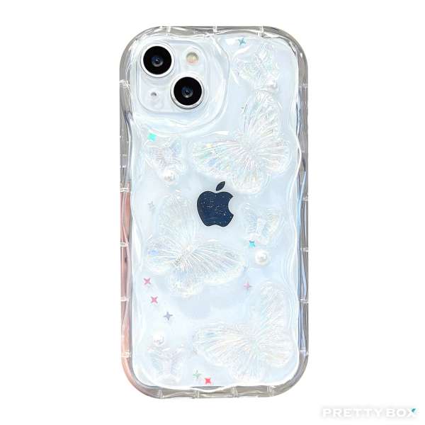 Butterfly Printed Transparent Phone Case - iPhone14