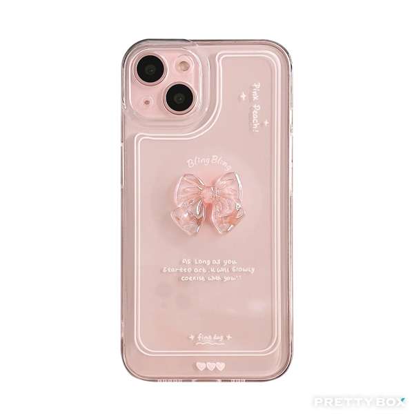 Bow Transparent Phone Case - iPhone14