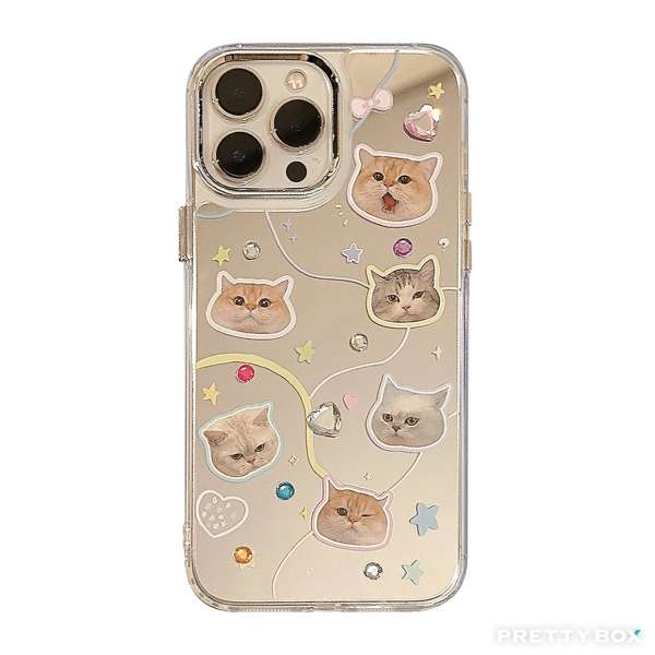 Cat Mirrored Phone Case - iPhone14 Plus