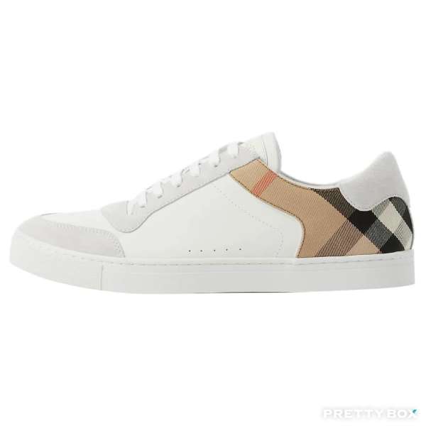 Burberry # 8024125 Leather Suede and House Check Sneakers EU40