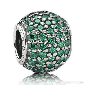 Pandora - CHARMS - Dark Green Pavé Ball Charm #791051CZN