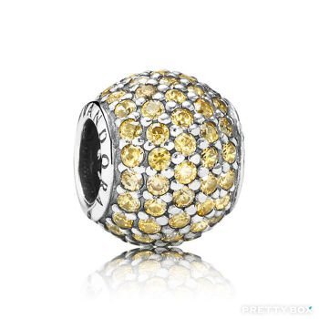 Pandora - CHARMS - Golden Pavé Ball Charm #791051FCZ