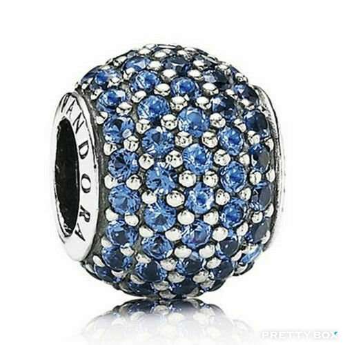 Pandora - CHARMS - Blue Pavé Ball Charm #791051NCB