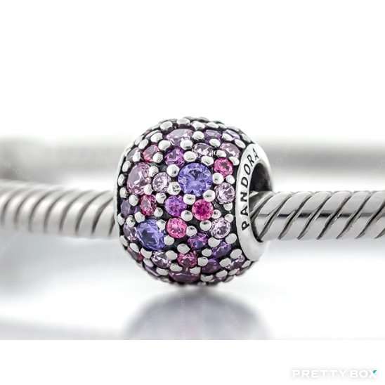 PANDORA Pink and Navy Pave Lights Charm 2024